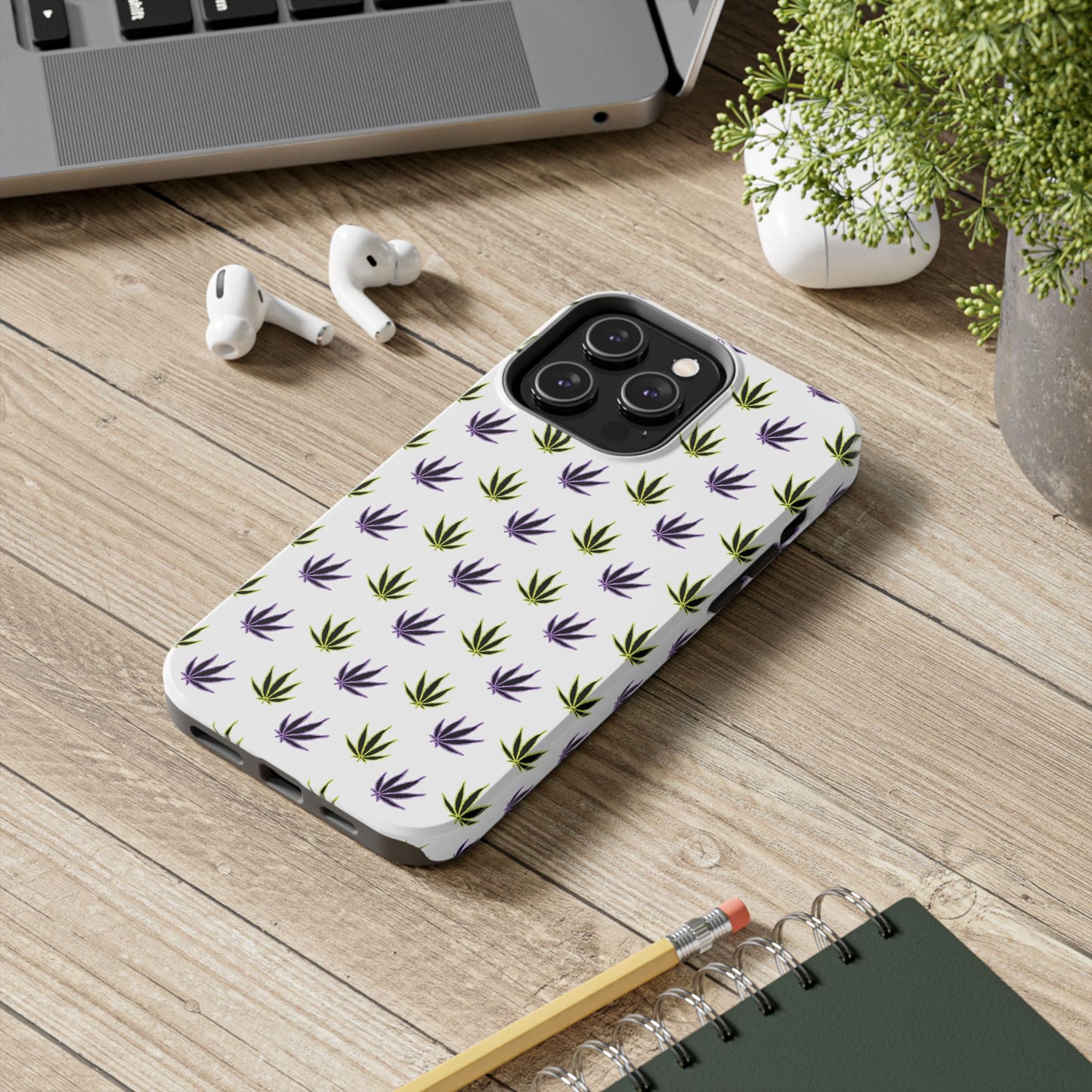 Green and Purple Leaves Case