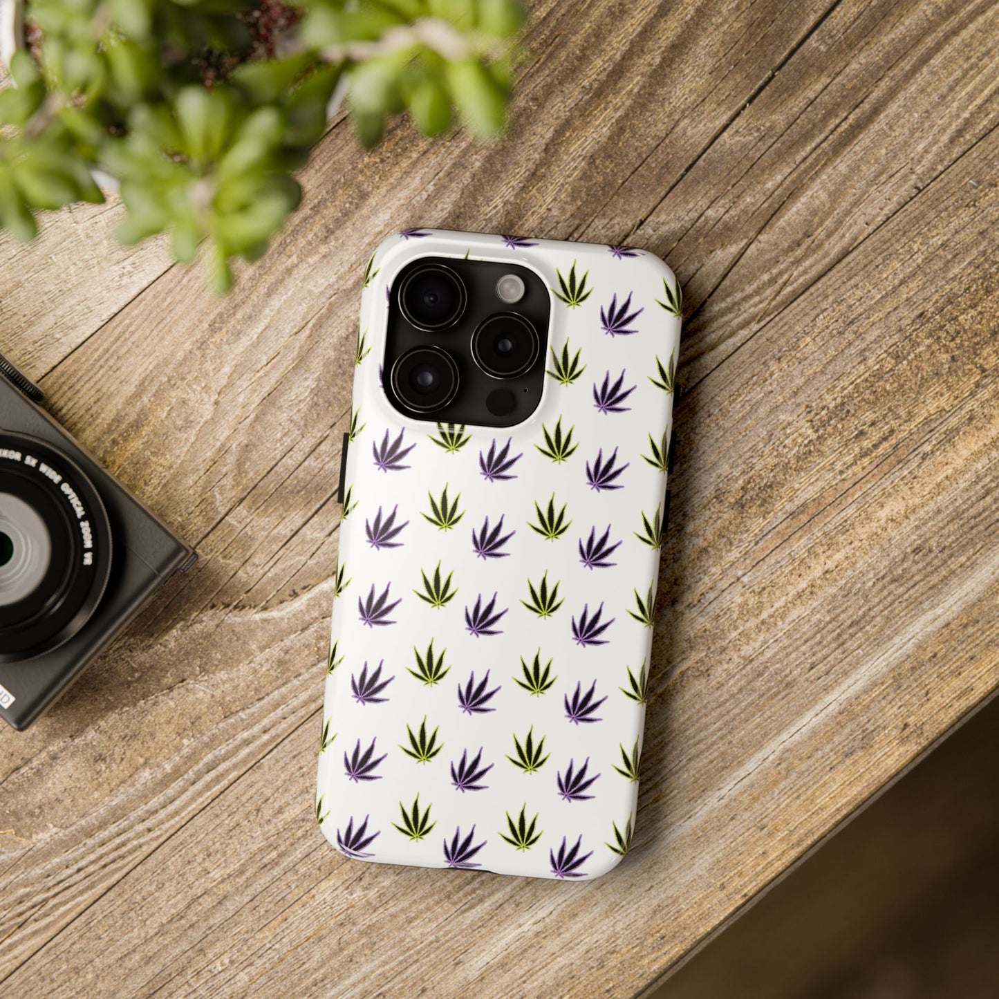 Green and Purple Leaves Case