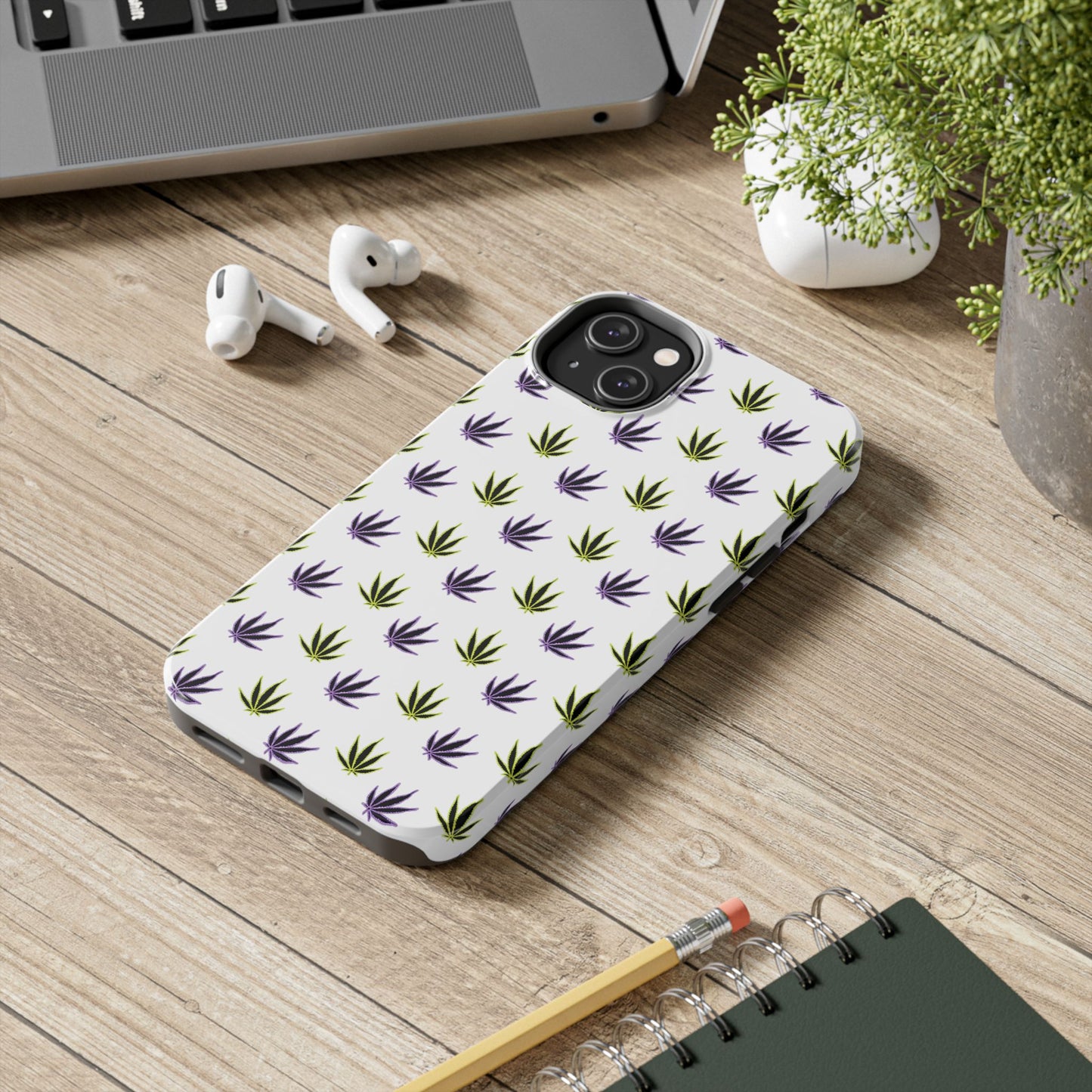 Green and Purple Leaves Case