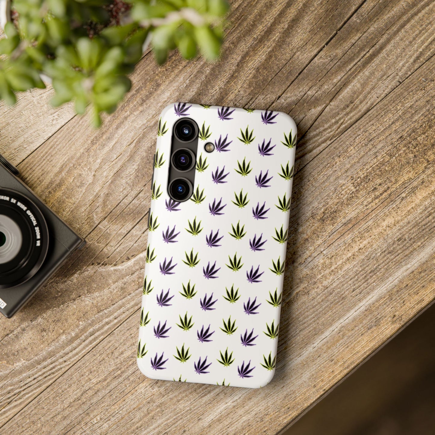 Green and Purple Leaves Case