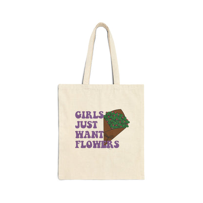 Girl Just Want Flowers Tote